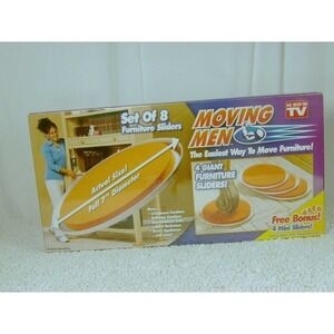 Moving Men Set of 8 Furniture Sliders 4 Giant and 4 Mini Sliders As Seen on TV